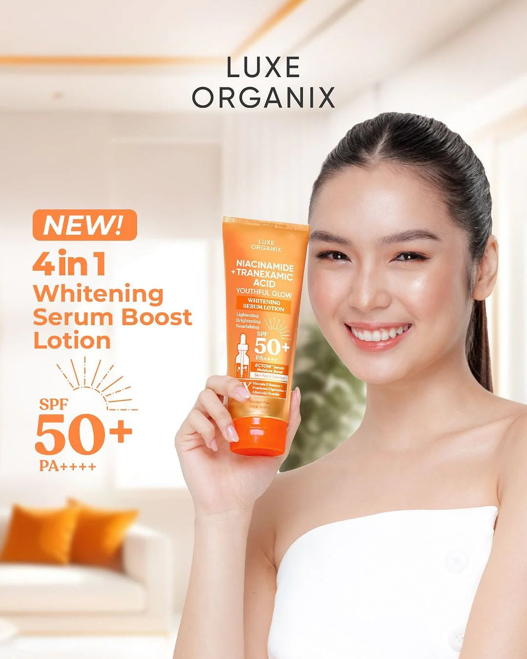 Luxe Organix Youthful Glow Whitening Serum Lotion 200mL