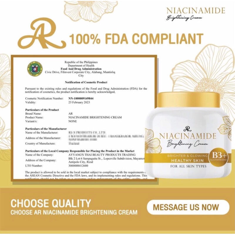 AR Niacinamide Brightening Cream 200ml