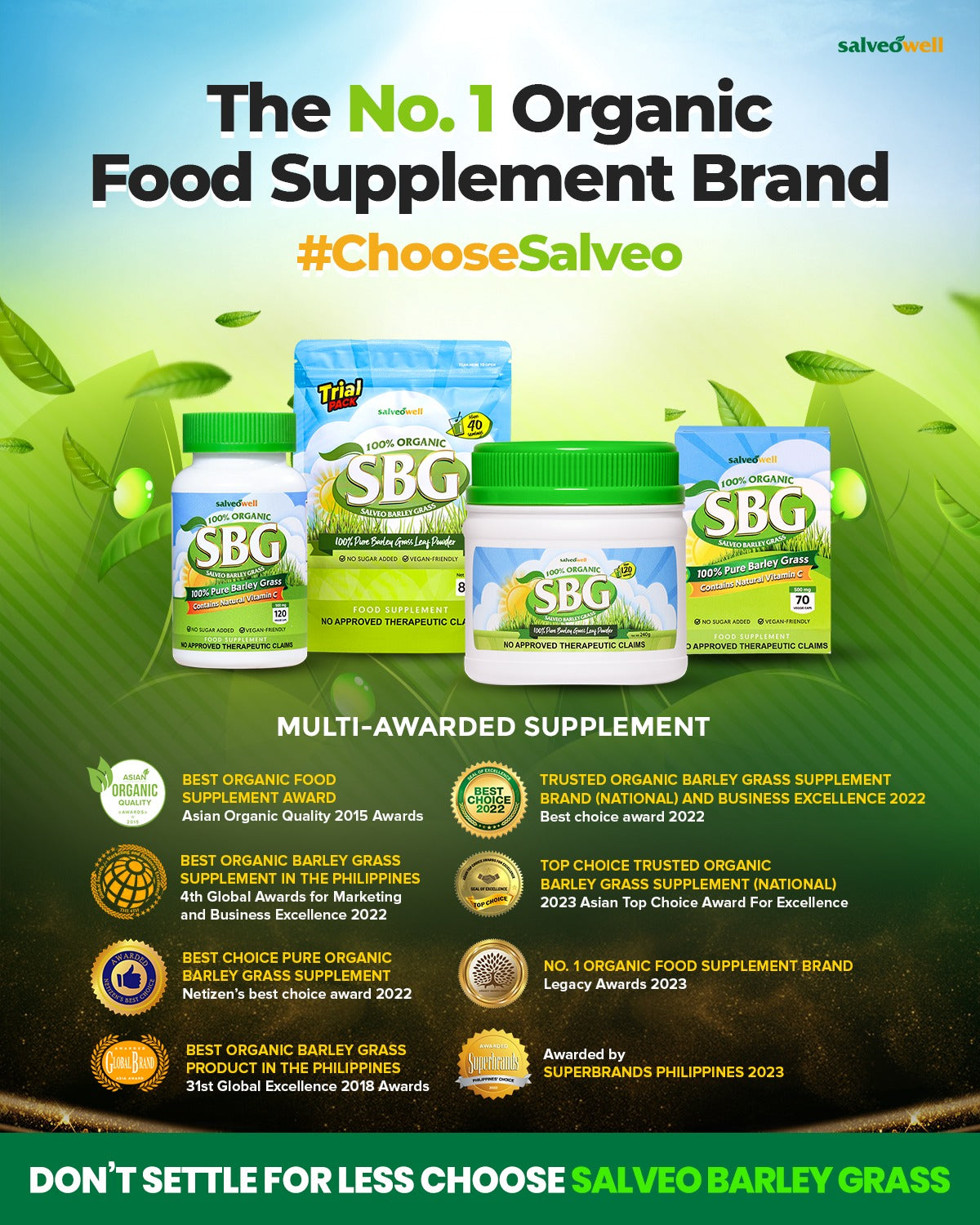 Salveo Barley Grass (SBG) Trial Pack