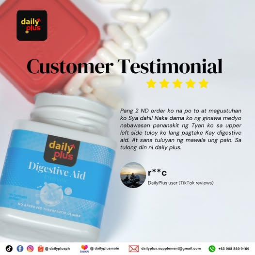 Daily Plus Digestive Aid Supplement 60 Capsules