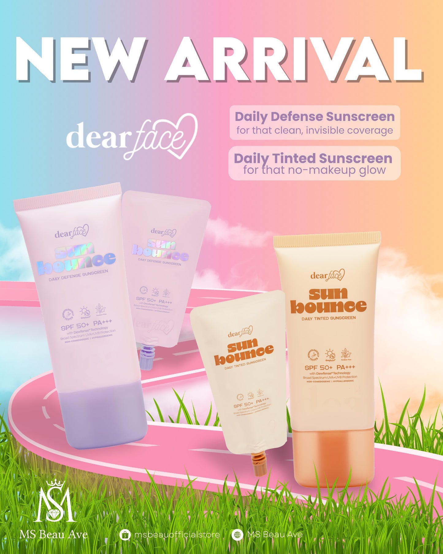 DEAR FACE Sunbounce Tinted Sunscreen SPF50+