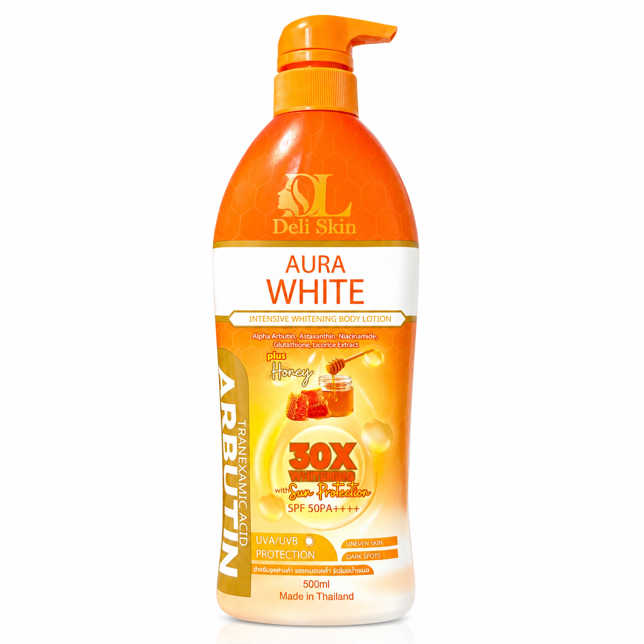 Deli Skin Aura White Intensive Whitening Body Lotion 30x Whitening 500ML