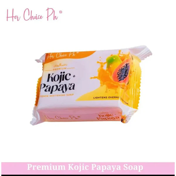 5pcs of HER CHOICE PH PREMIUM KOJIC PAPAYA SOAP 120g
