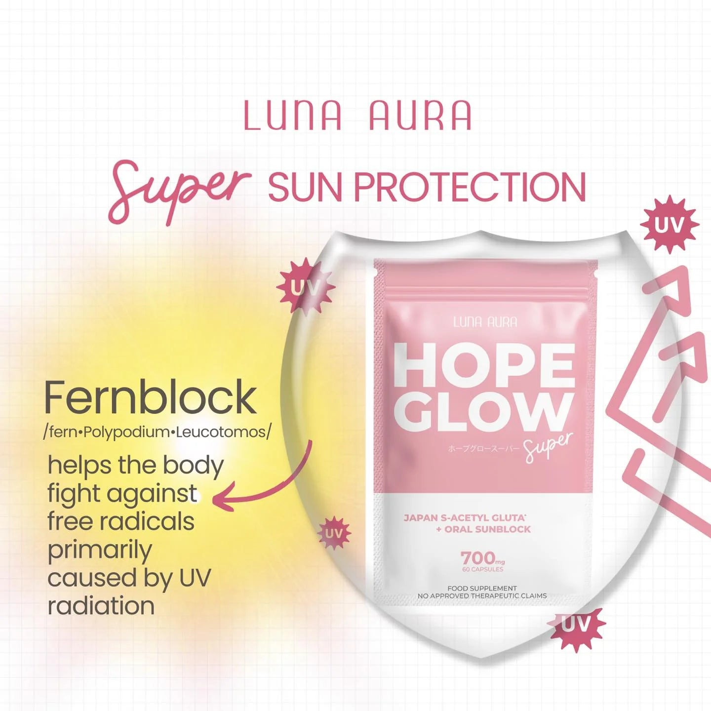 Luna Aura Hope Glow SUPER 60 Capsules