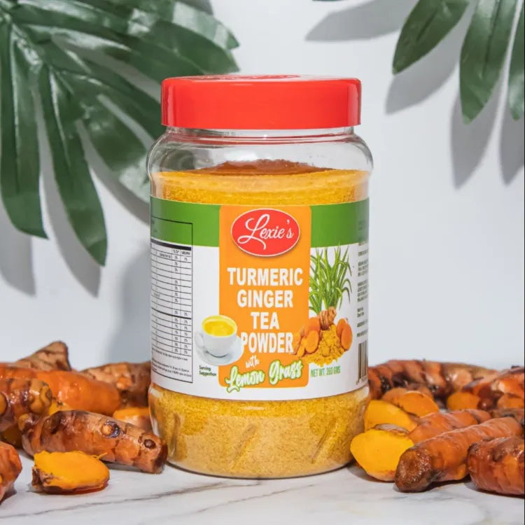 Lexies Turmeric Ginger Tea Powder with Lemongrass – 360g