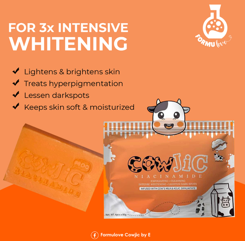 COWJIC Niacinamide Soap Kojic + Cow's Milk Soap 4pcs x 80g