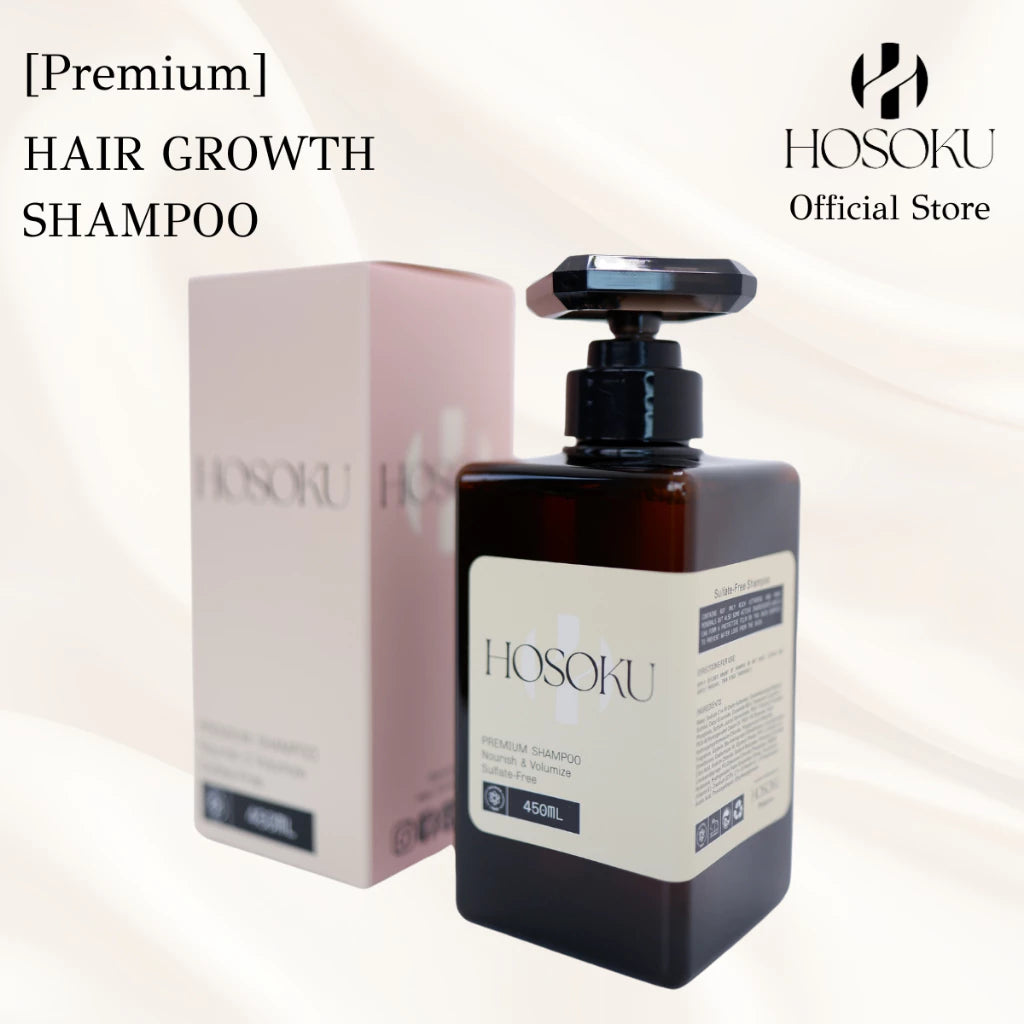 HOSOKU Premium Hair Growth Shampoo – Anti-Hair Fall & Thinning Formula 450ml