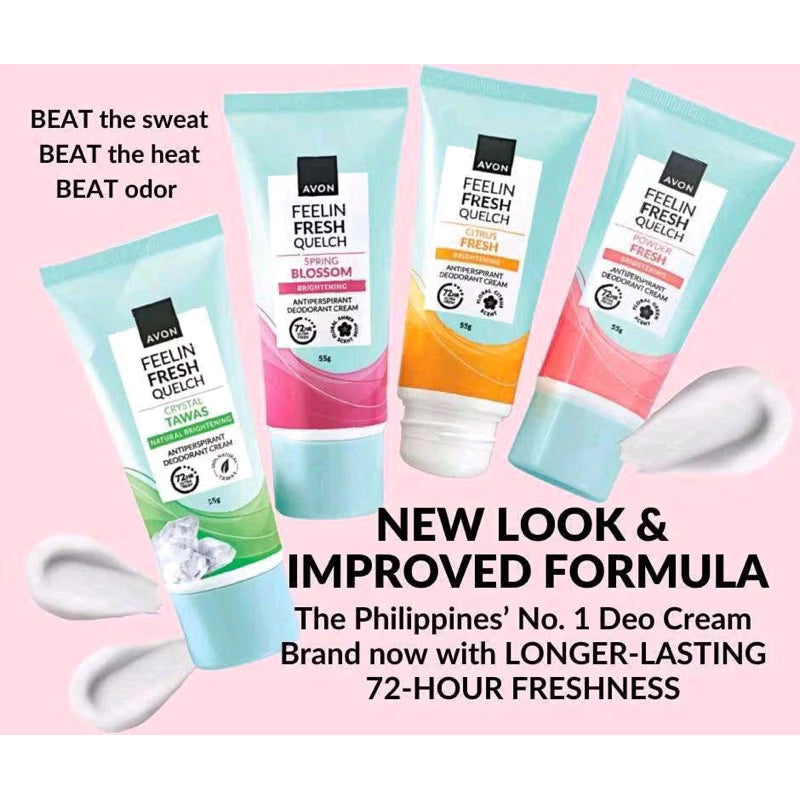 AVON Quelch Feelin Fresh Deo Cream (Ultra Glutathione)55g