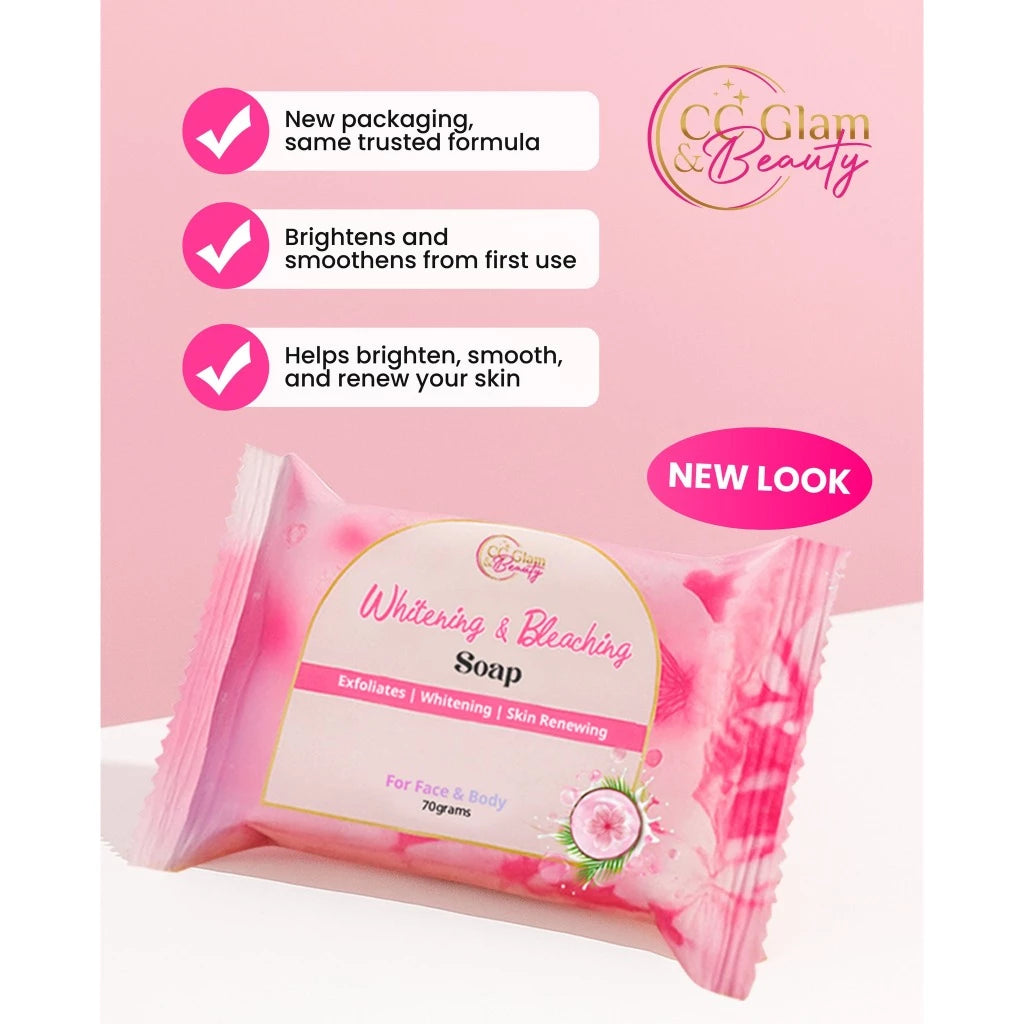 5pcs of CC Glam & Beauty Whitening & Bleaching Soap 70g
