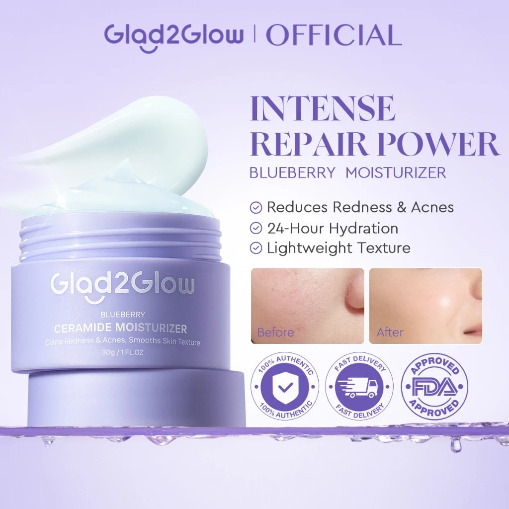 Glad2Glow Blueberry Ceramide Moisturizer 30g