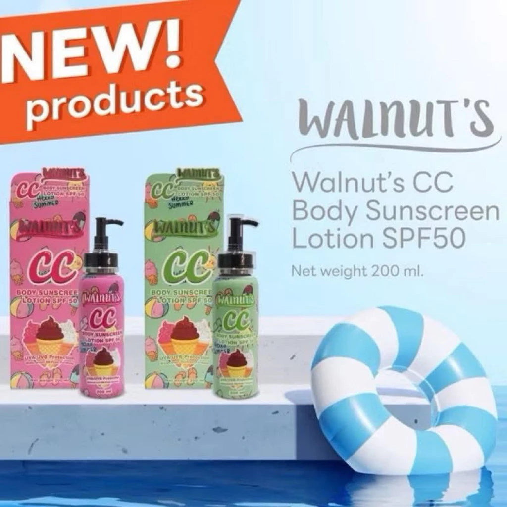 WALNUTS BODY SUNSCREEN LOTION - CC PINK 200ml