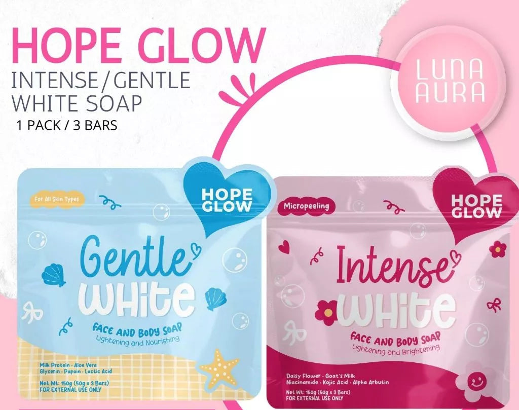 Luna Aura Hope Glow - Gentle White Soap ( 50g x 3 Bars)