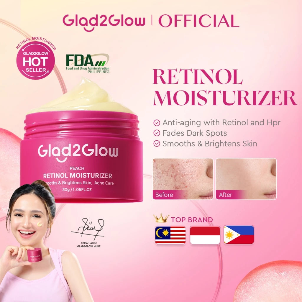 Glad2Glow Peach Retinol Lightweight Moisturizer 30g