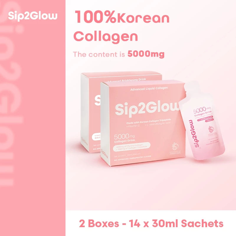 Sip2Glow Advanced Collagen Drink w/ Korean Collagen Tripeptide 7sachets