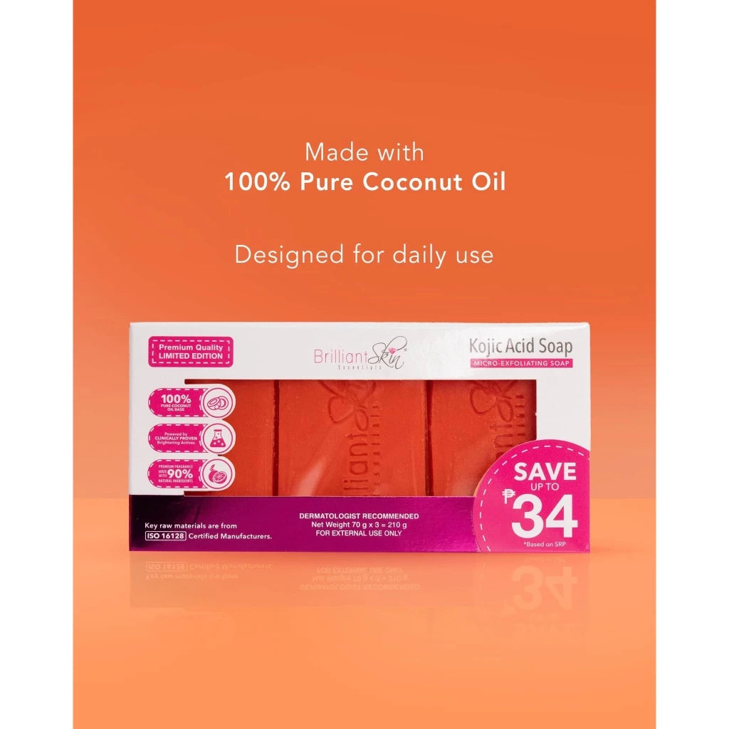 Brilliant Skin Kojic Acid Soap 70gx3's