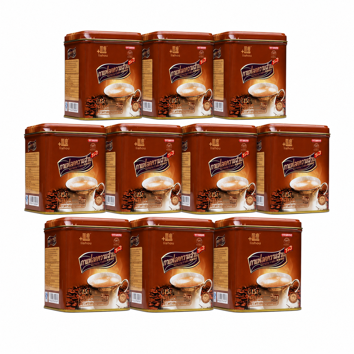 10 cans of Lishou Coffee 10gx15bags