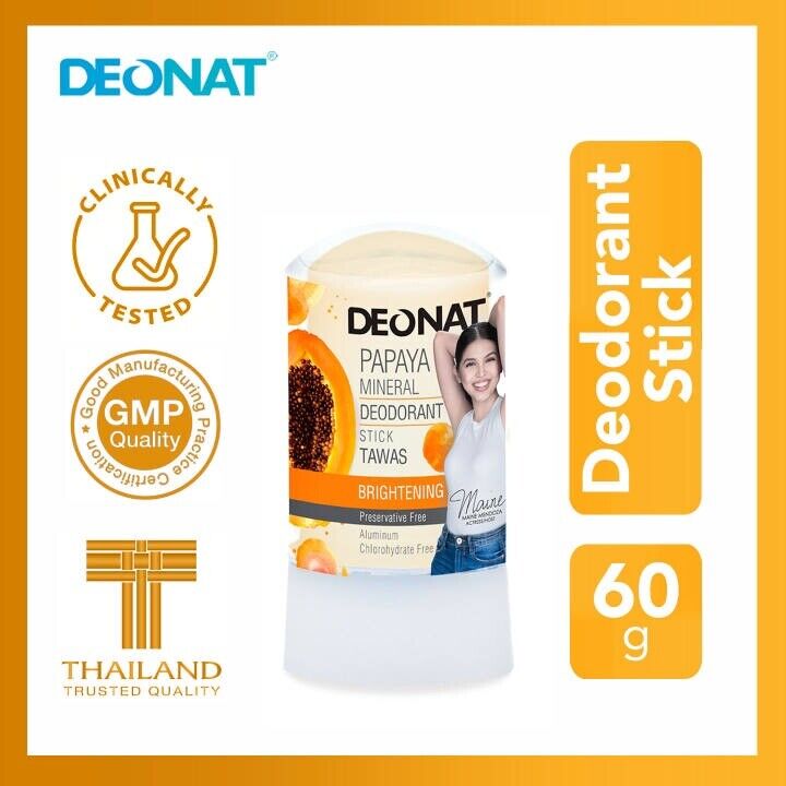 Deonat Papaya Mineral Deodorant Stick Tawas 60g