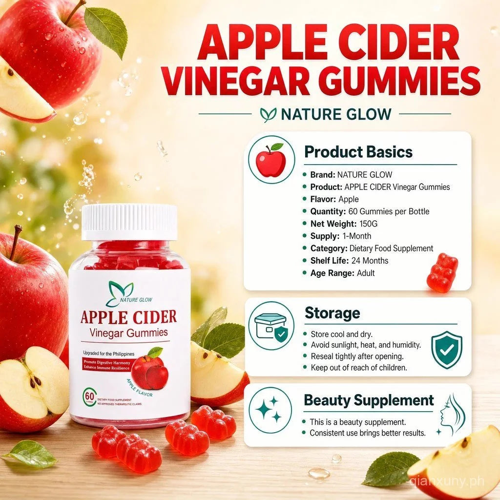 Nature Glow Glutathione Collagen Gummies APPLE CIDER - 60 gummies