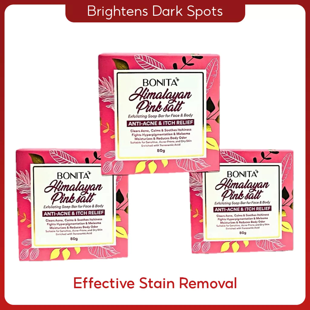 3pcs of Bonita Himalayan Pink Salt Soap 85g