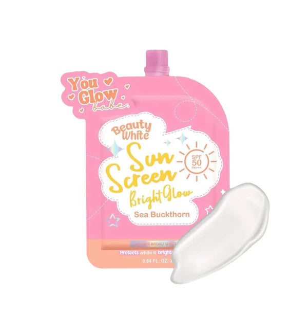 10pcs of You Glow Babe Beauty White Sunscreen Bright Glow SPF 50 PA+++ 25g