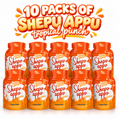 10 Packs of You Glow Babe SunerGizer Shepu Appu Juice Tropical Punch 10's