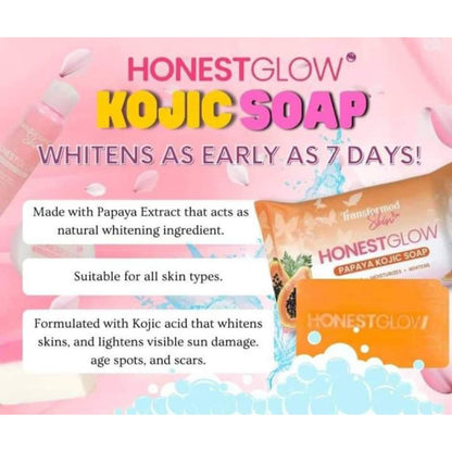 Honest Glow Papaya Kojic Soap - 5pcs