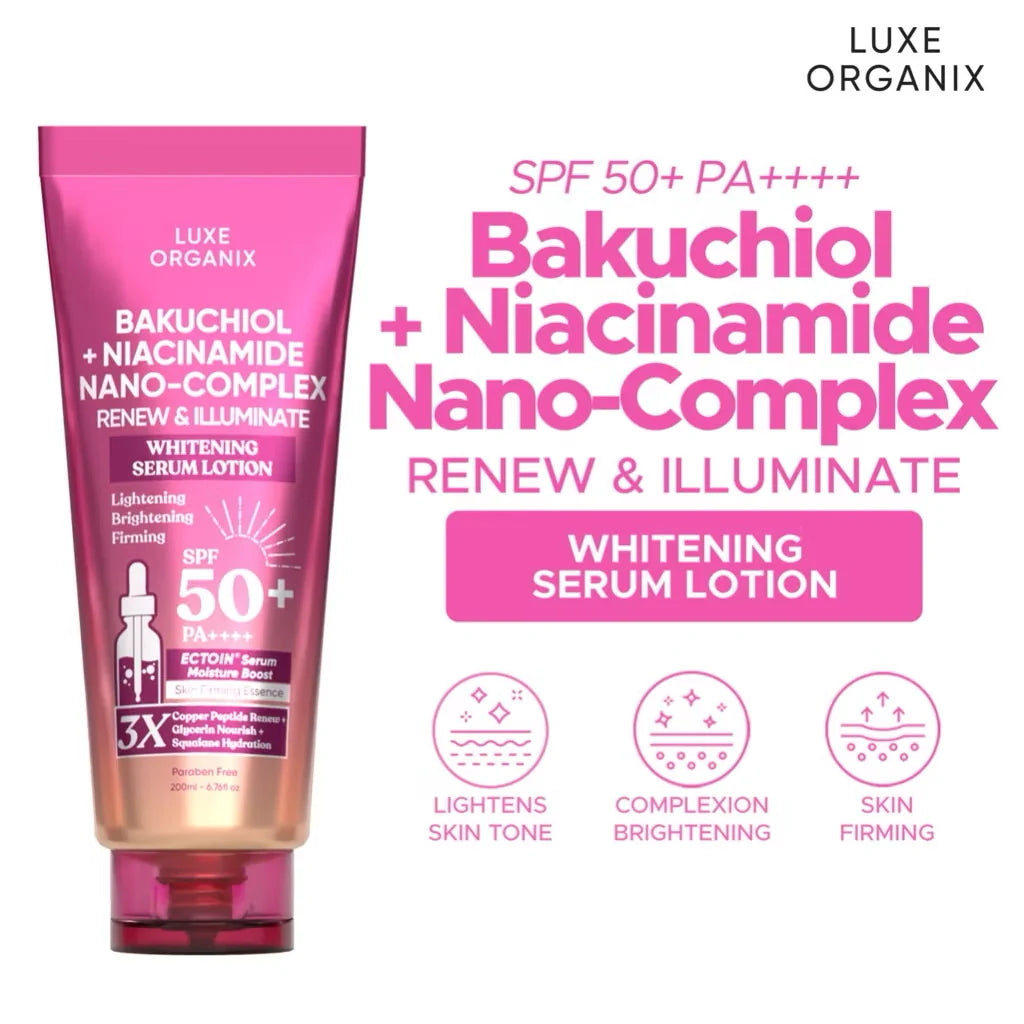 Luxe Organix Bakuchiol + Niacinamide Whitening Serum Lotion