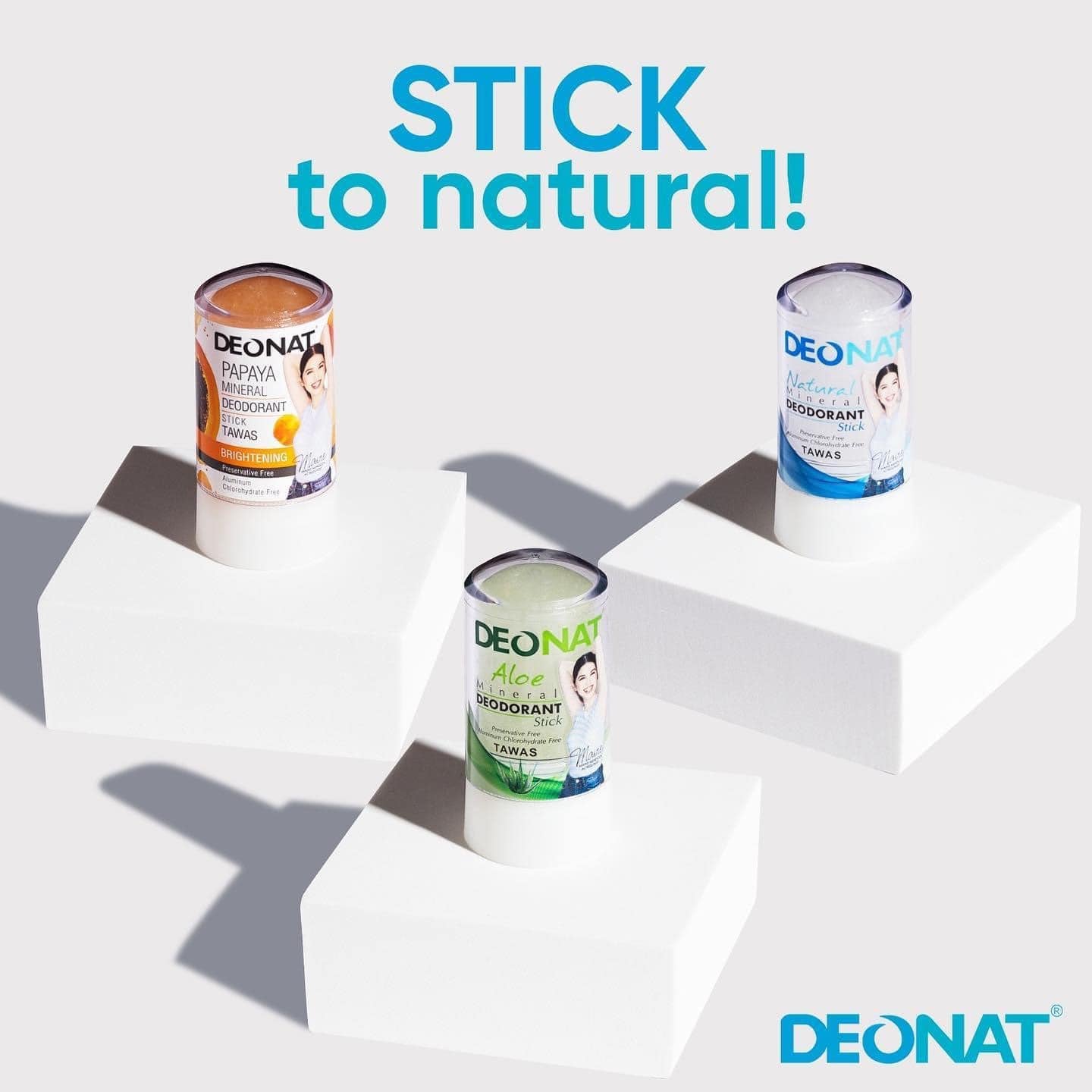 Deonat Natural Mineral Deodorant Stick Tawas 80g