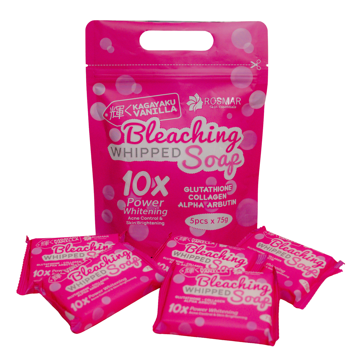 Rosmar Kagayaku Bleaching Whipped Soap 75grams (5pcs per pack)