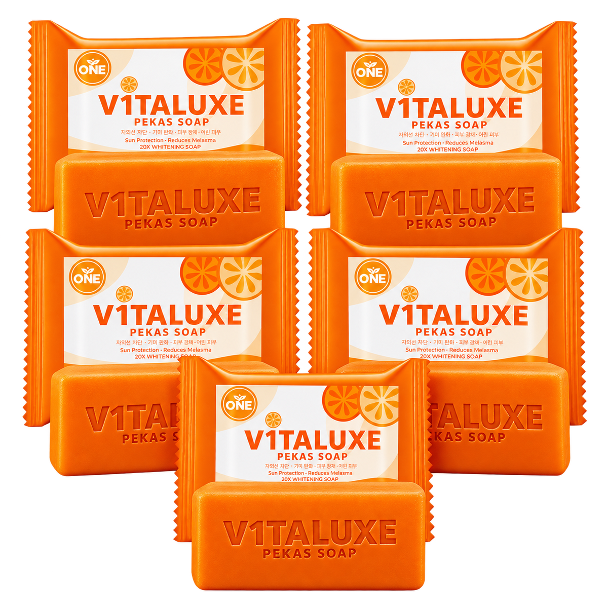 5 pcs of Vitaluxe Pekas Soap 100g Brightening Face & Body Soap for Dark Spots and Uneven-Looking Skin