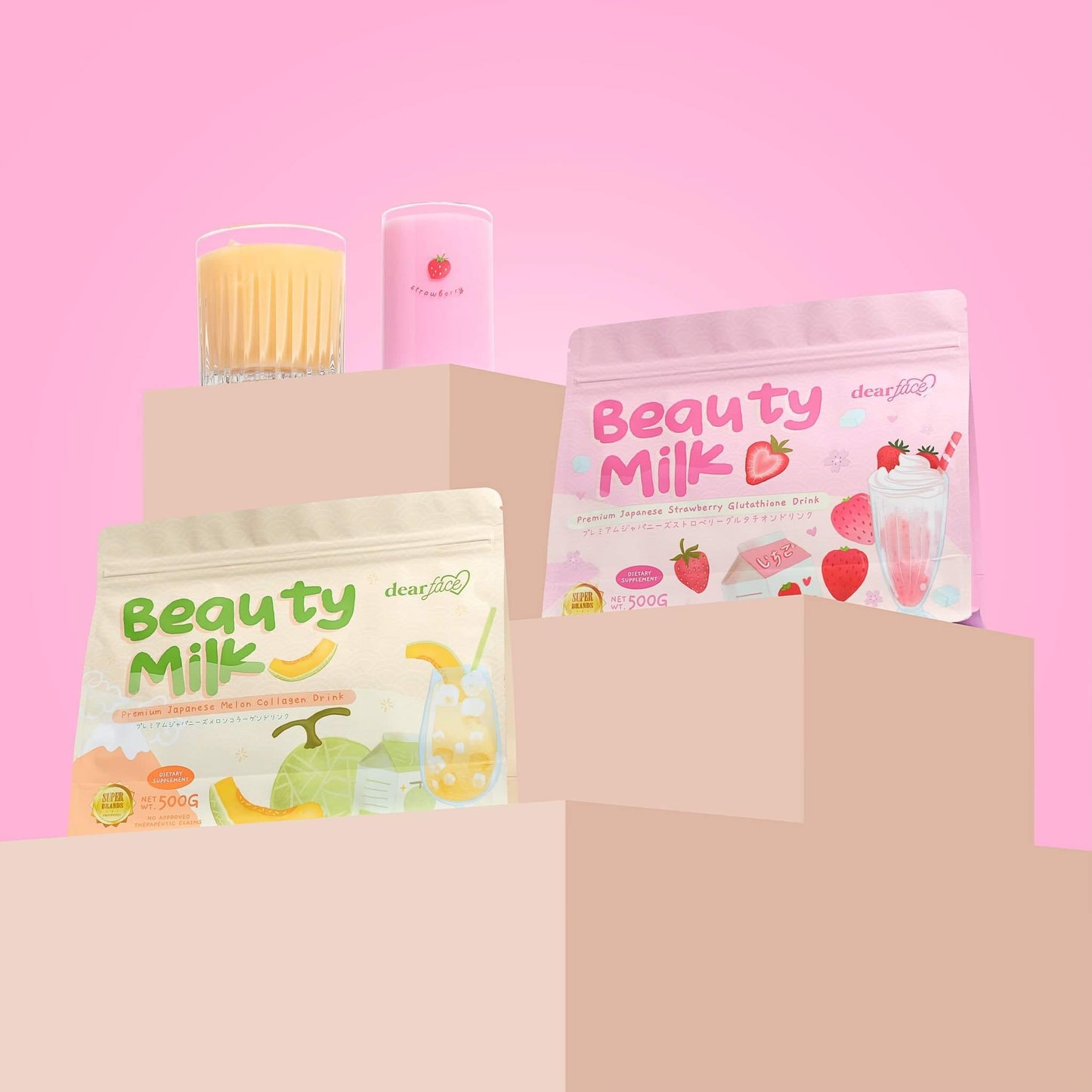 Dear Face Beauty Milk Melon Drink Collagen 500g