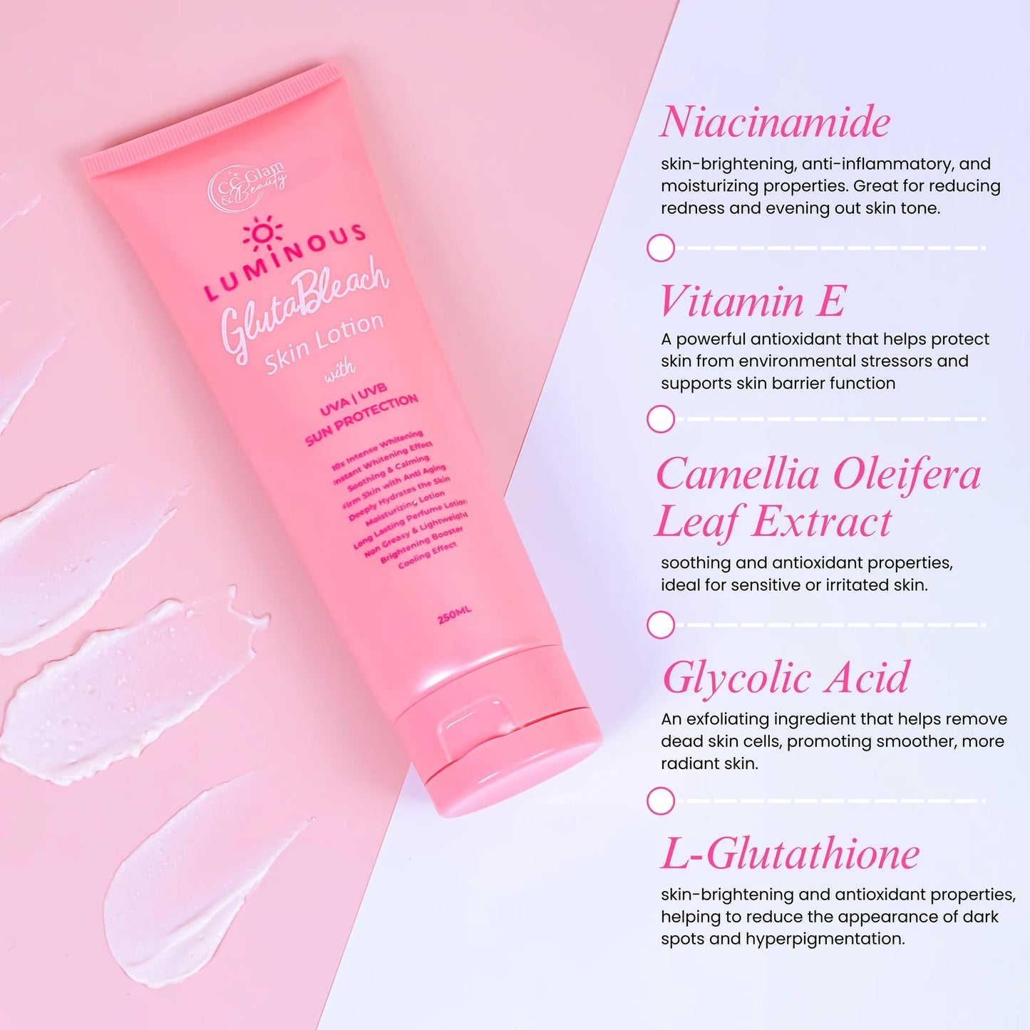 Luminous GlutaBleach Lotion by Cc Glam 250mL