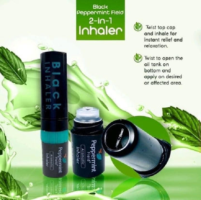 Black Inhaler 2 in 1 inhaler/oil aromatics