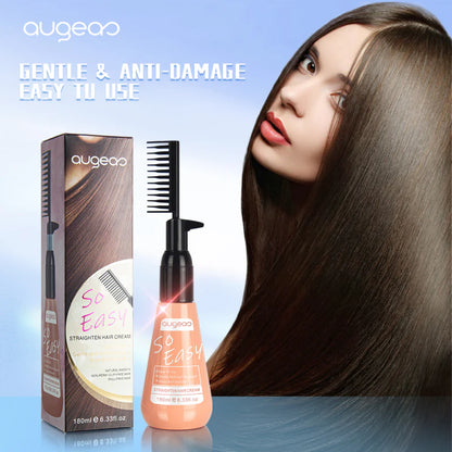Augeas Hair Straightening Cream with Comb 180ml