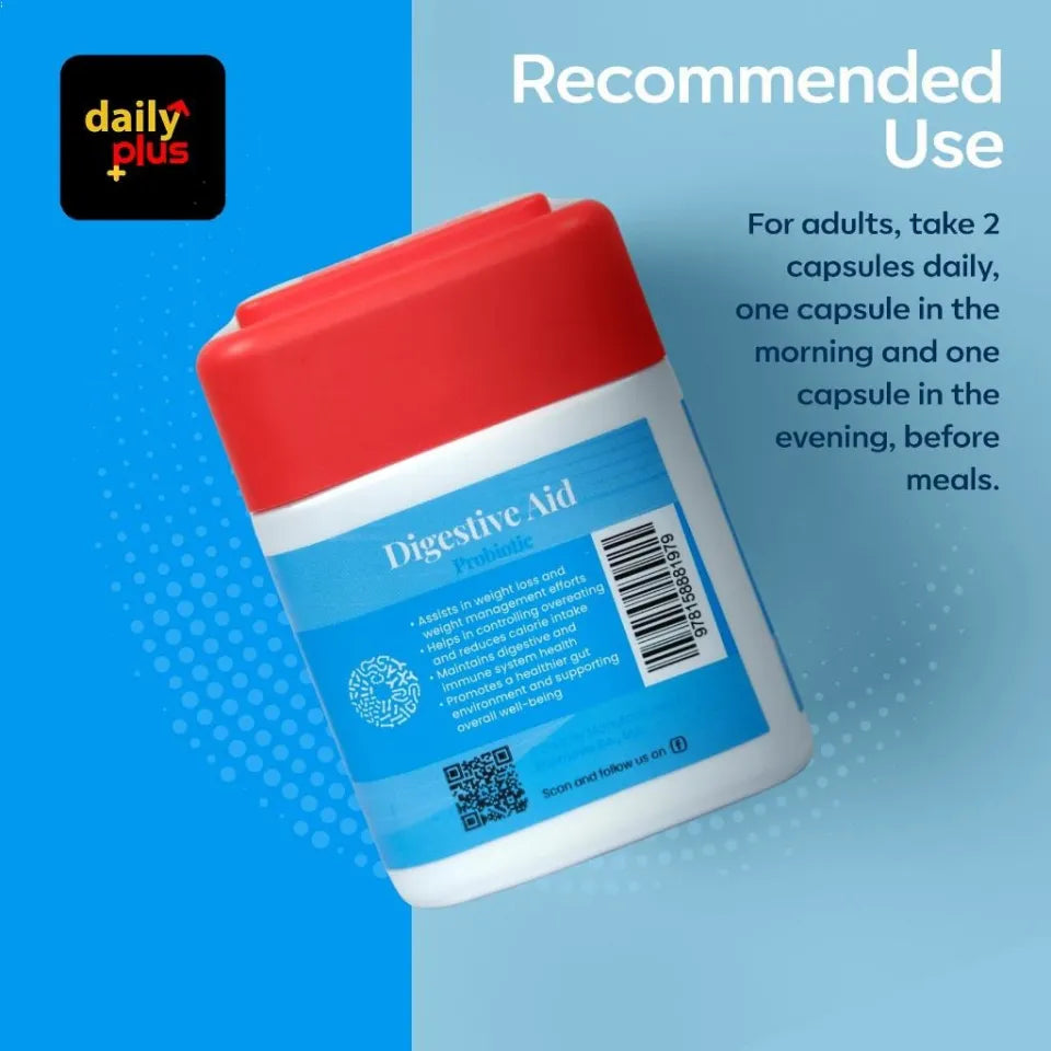 Daily Plus Digestive Aid Supplement 60 Capsules