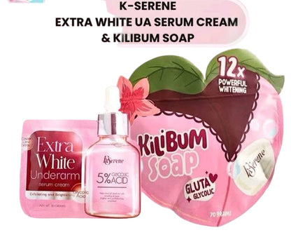 glutathione soap for underarms KSerene KiliBum Gluta Glycolic Whitening Underarm & Bum Care Dr. Rachel Underarm and Inner