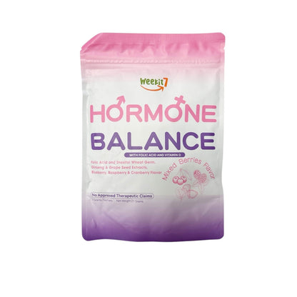Weekit7 Hormone Balance Drink Mix w/ Folic Acid & Vitamin D, 7 Sachets
