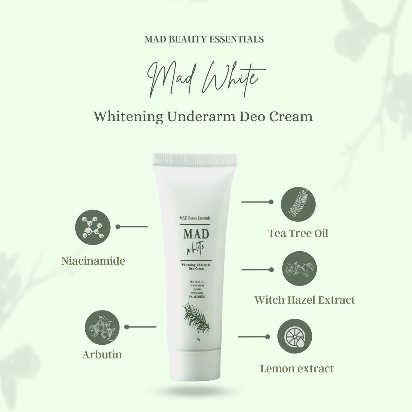 Mad White Underarm Deo Cream 30g