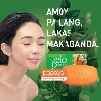 Belo Essentials Papaya Soap 135g- 3 pieces