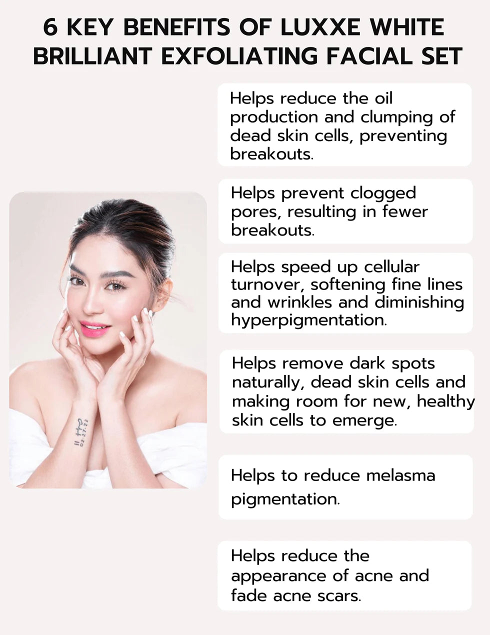 Luxxe White Brilliant Skin Exfoliating Rejuvenating Set