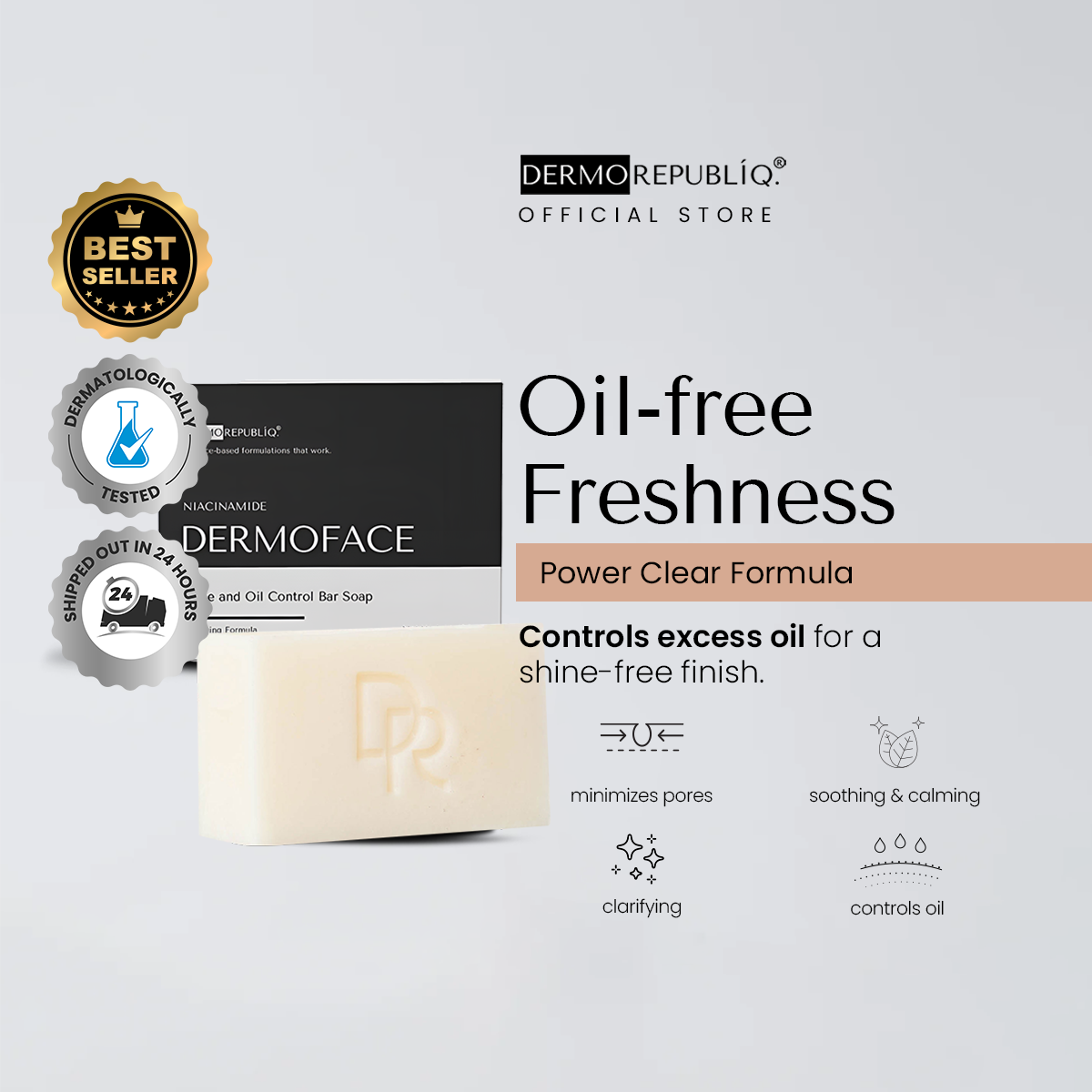 DERMOREPUBLIQ Acne and Oil Control Face Bar Soap – 135g
