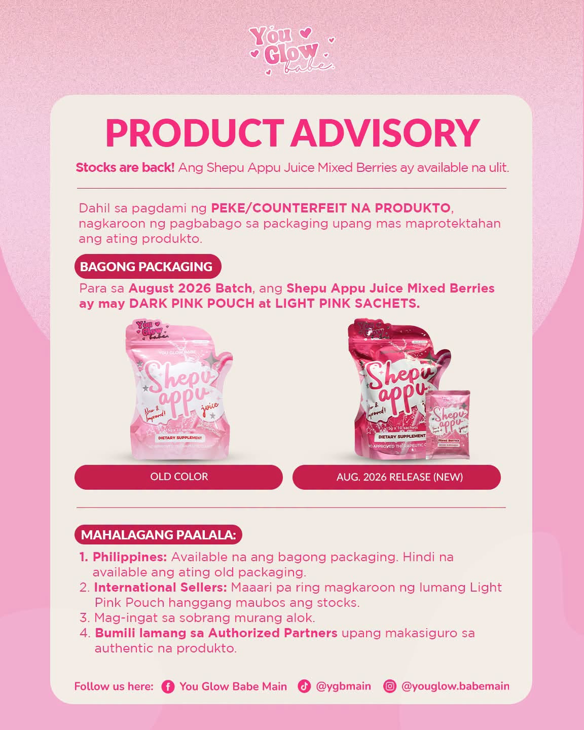 You Glow Babe Shepu Appu Juice 10's-NEW PACKAGING