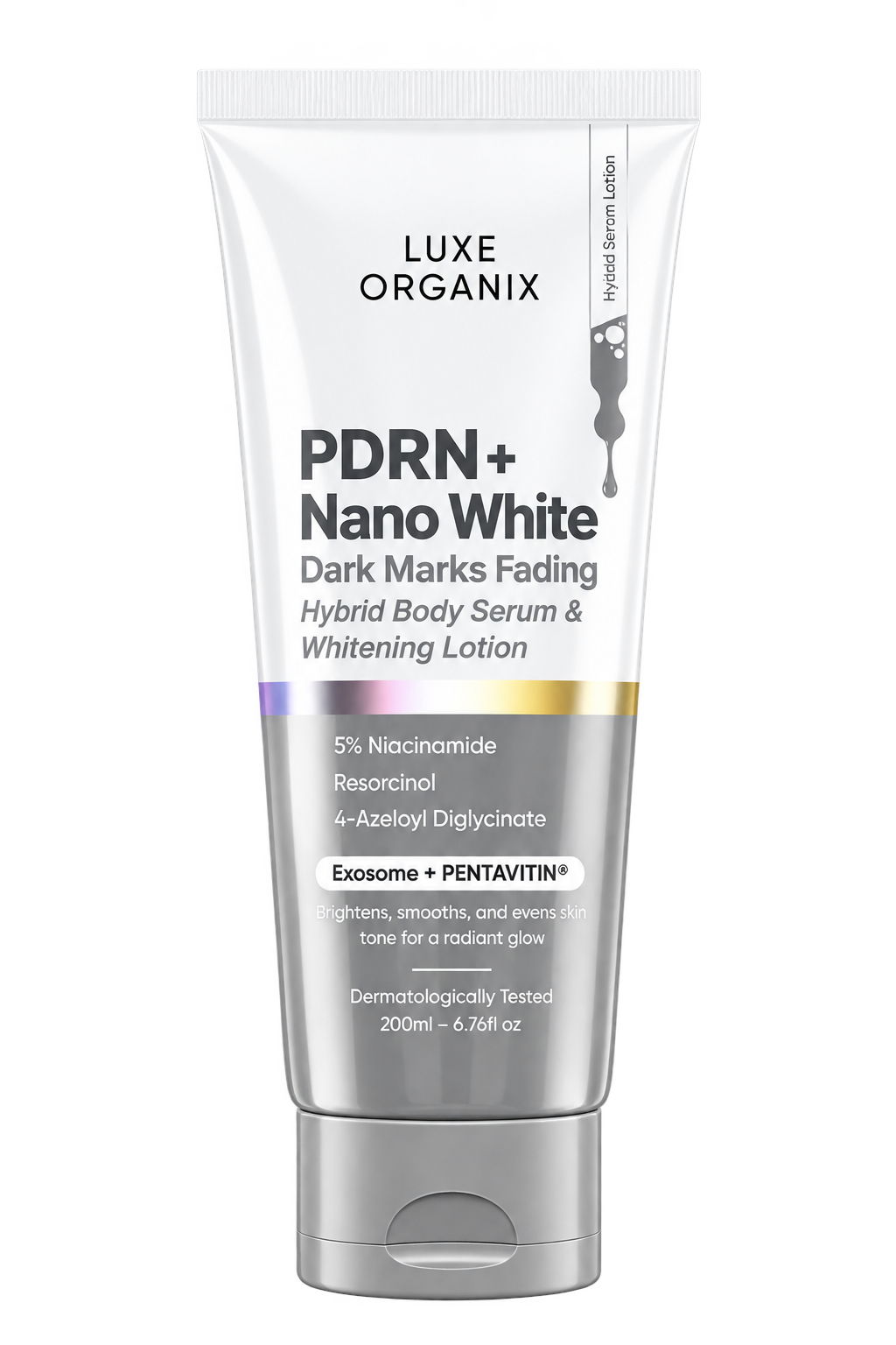 LUXE ORGANIX PDRN Plus Nano White Whitening Lotion 200ml