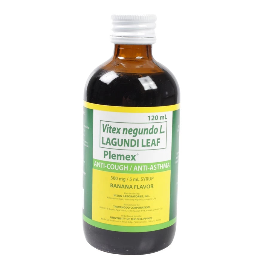 PLEMEX Anti-Cough/Anti-Asthma Syrup Banana Flavor 300mg/120ml