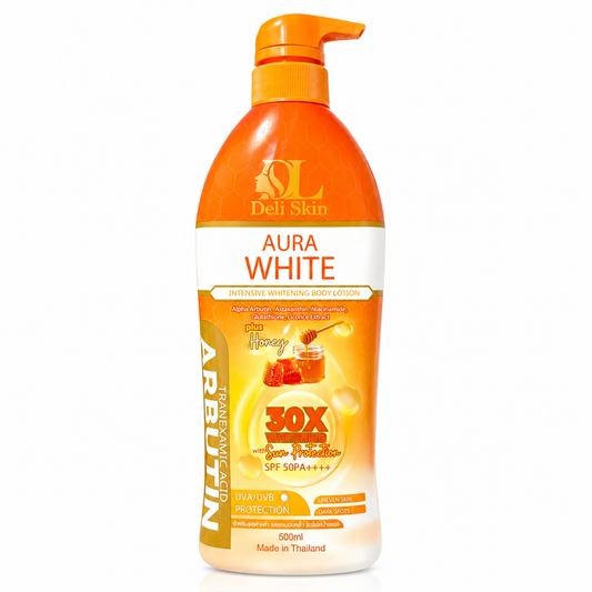 Deli Skin Aura White Intensive Whitening Body Lotion 30x Whitening 500ML