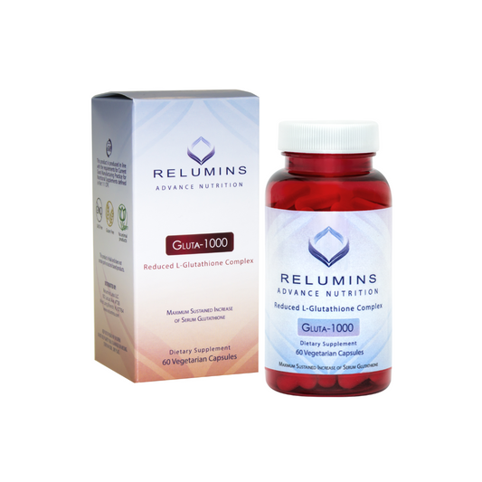 Relumins Glutathione Gluta 1000 Skin Whitening 30 OR 60 Capsules (Made in USA)