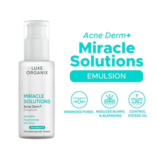 LUXE ORGANIX Miracle Solutions AHA/BHA Acne Derm+ Emulsion 80ml