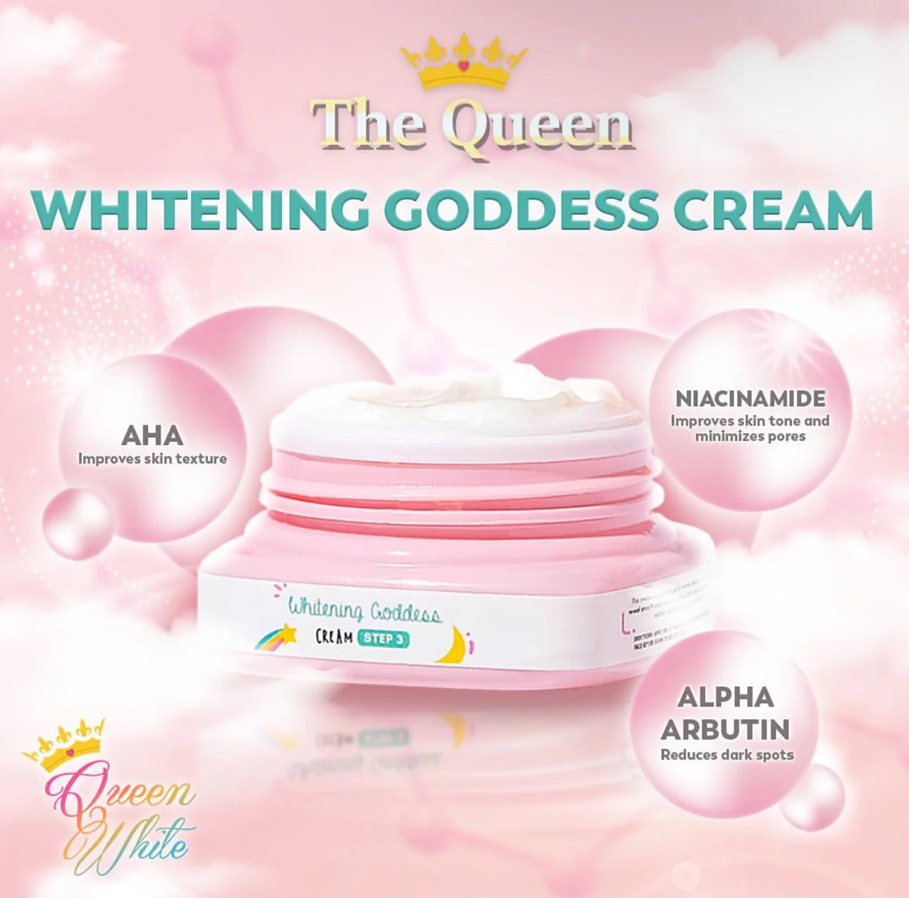COMBO of Queen White Rejuvenating Set & Queen Whitening Goddess Set