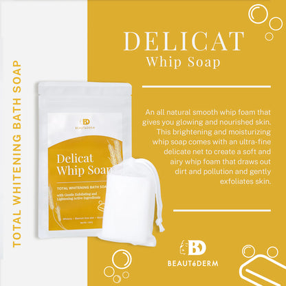 Beautederm Delicat Whitening Whip Soap (120 grams)- 2pcs