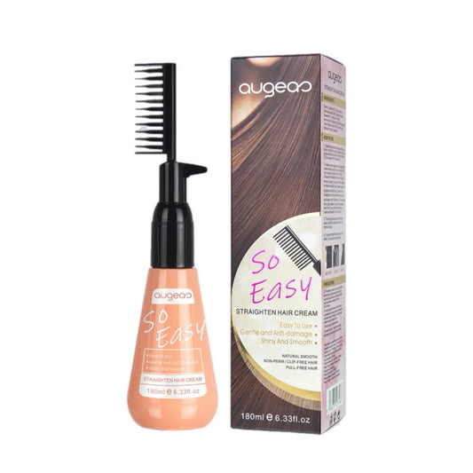 Augeas Hair Straightening Cream with Comb 180ml